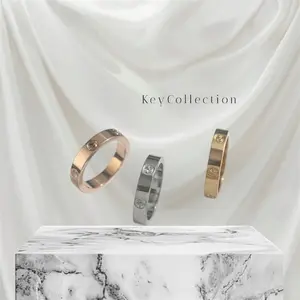 CARTXX Cincin Titanium Permata & Polos Trendy Anti Karat & Anti Luntur Earings