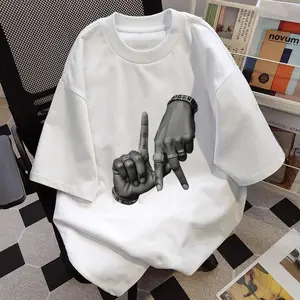Roud-oversizeSikap Pencetakan Gaya Amerika Hip-Hop Baju Atasan  Kaos Pria Oversize Couple T Shirt Vintage Waniycqpdmempo