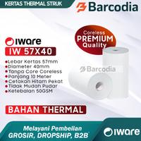 Gambar KERTAS PRINTER THERMAL 57 x 40 - KERTAS STRUK MOBILE PRINTER / EDC - KERTAS THERMAL 57X40 KERTAS THERMAL 58MM dari Barcodia Kota Administrasi Jakarta Pusat 1 Tokopedia