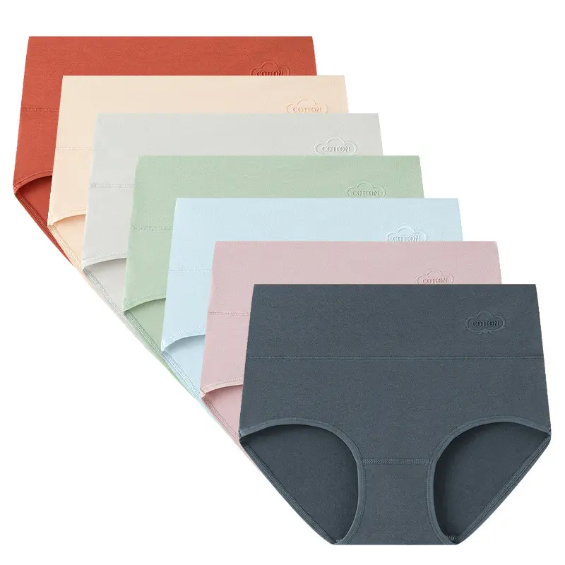Antibacterial Panty Soft Cotton Panties Women High Waist Underwear Plus Size M-2XL