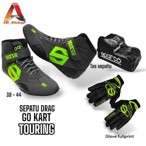 Sepatu Balap Touring Tas & Sarung Tangan Road Race Swalom Go-Kart COD Karet Shoes Bike Outdoor drag