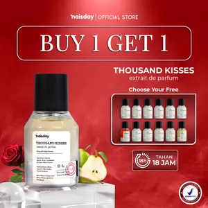 [BUY 1 GET 1] NAISDAY Extrait de Parfum Thousand Kisses – Parfum Laki-laki Wanita Unisex Extra Long Lasting Minyak Wangi Floral Fruity Tahan Lama Segar Fresh 30ml