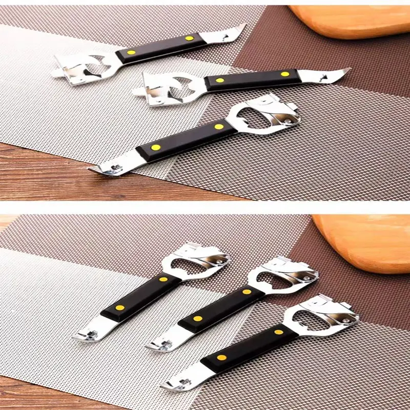 Can Opener / Alat Pembuka Botol Stainless Steel 3 in 1 Pembuka Kaleng & Botol Manual 3