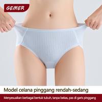 Gambar GEMER 6Pcs Celana Dalam Wanita Pinggang Menengah Bahan Katun Desain Seamless Lembut Nyaman dan Ramah Kulit Model Dasar Cocok untuk Wanita Dewasa. - 6PCS, M dari GEMER Indonesia Official Kota Administrasi Jakarta Barat 3 Tokopedia