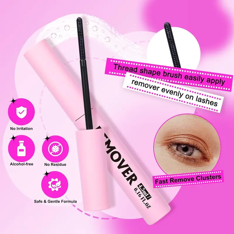 Eyelash Extensions Kit, 1 Set Individual False Eyelashes with Eyelash Glue & Tweezers & Glue Remover & Brush, Professional Eye Enhancement Tools for Women, Makeup 3