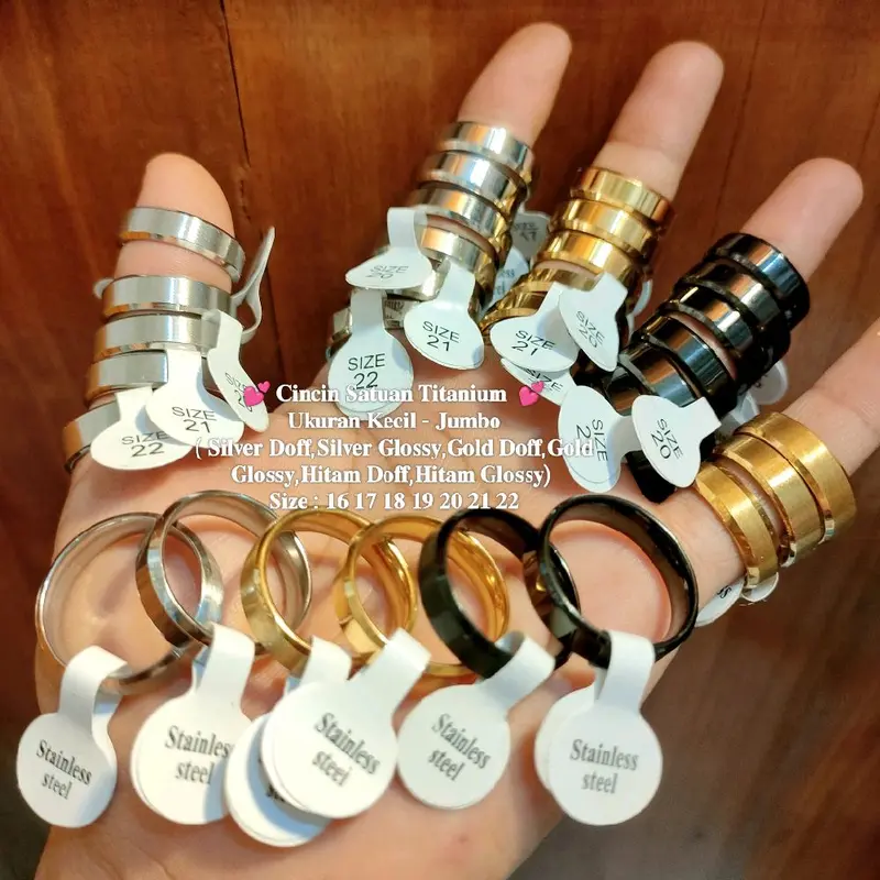 Cincin Titanium size jumbo muat dari BB 90kg sampe 150kg 1