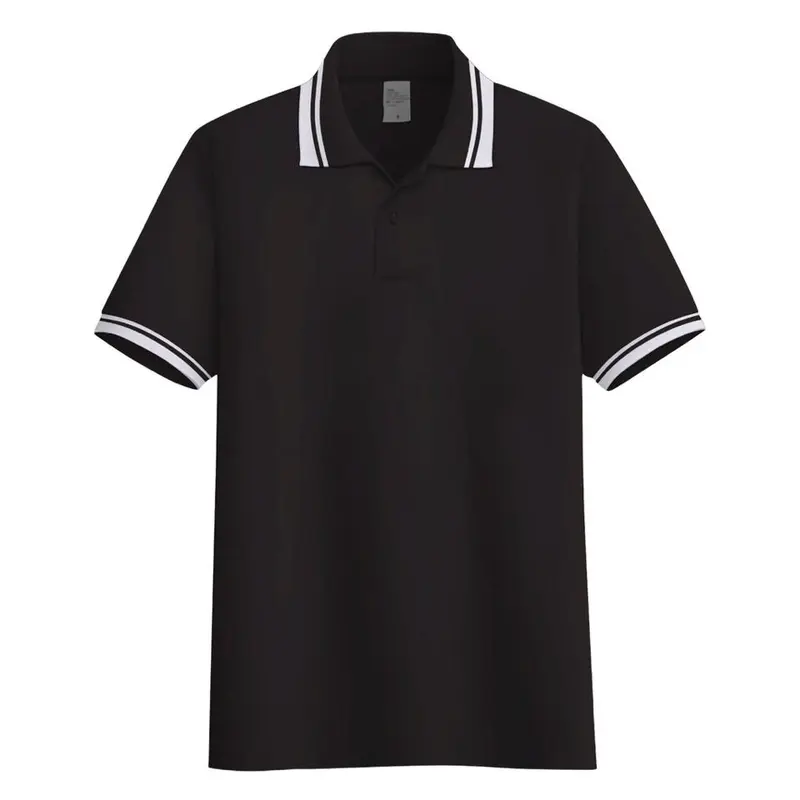 Noveli wear - Kaos polo shirt polos Navy Blue kerah stripe | kaos kerah seragam pria lengan pendek 4