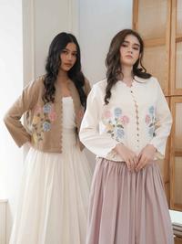 Gambar Mayoutfit Andine Outer | Blazer Bordir Wanita Cardigan Outer Floral Pixel Embroidery - Choco, All Size dari MAYOUTFIT Kota Bandung 5 Tokopedia