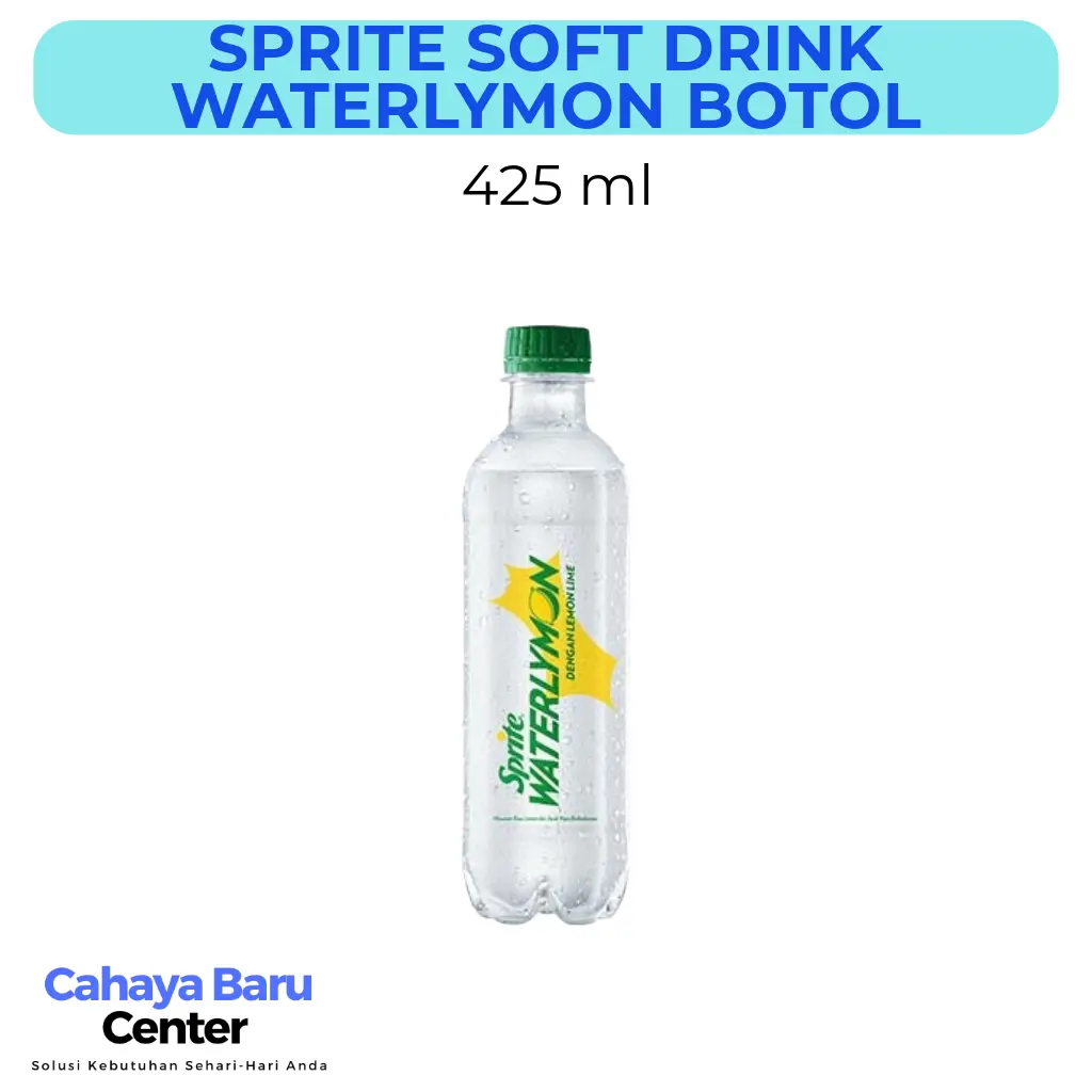SPRITE Soft Drink Waterlymon Minuman Soda Rasa Lemon Jeruk Nipis Botol 425 ml