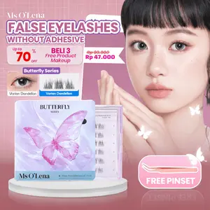 Ms O'Lena Bulu Mata Palsu  Dandelion Butterfly Series TANPA LEM Fleksibel Free Pinset | Soft Volume Eyes | Panjang 10-12mm 36 Cluster