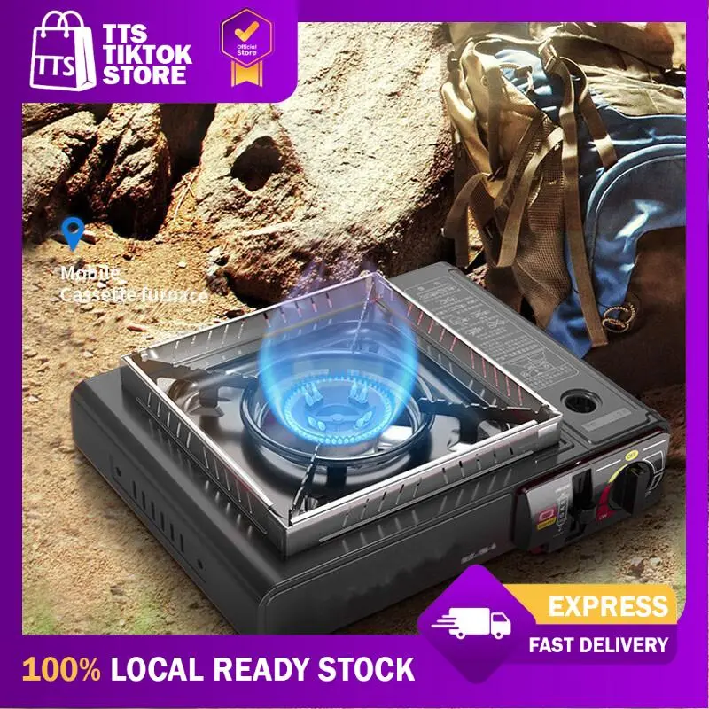 TTS Mini Portable BBQ Gas Stove Burner Cooker Outdoor Camping Dapur Gas Memasak Berkelah   Box