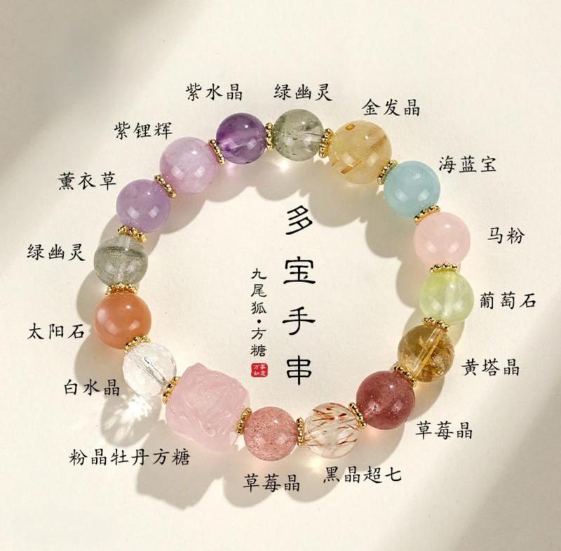 Product Introduction of 【SG Exclusive】2025 New Multi-Crystal Bracelet | Nine-Tailed Fox Charm | Limited S$53.21 1