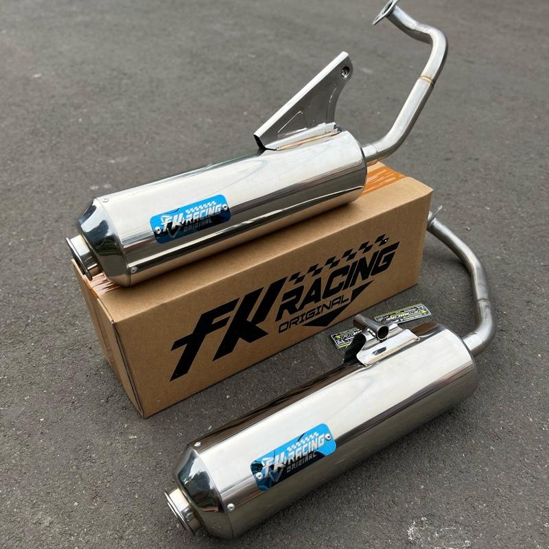 Product Introduction of Knalpot FK Racing Inlet 26-28 Moncong Kenochi Full Stanlis Vario 125/150 Beat Scoopy Mio Aerox Nmax - Suara Bass Gahar - Motor, Motorcycle Tabung Sepeda knalpot vario kzr adem knalpot  beat bebasan 5