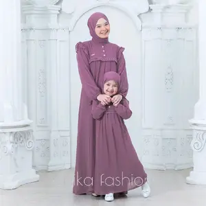 Gamis Couple Ibu Dan Anak Terbaru //Baju Gamis Lebaran 2025 Terbaru Muslim Wanita Syari Dress Mewah Dewasa Ceruty Pasangan Panjang Mom Kondangan Keluarga Setelan