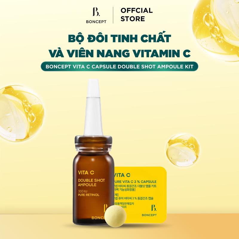 Bộ Đôi Tinh Chất & Viên Nang Vitamin C BONCEPT Vita C Capsule Double Shot…