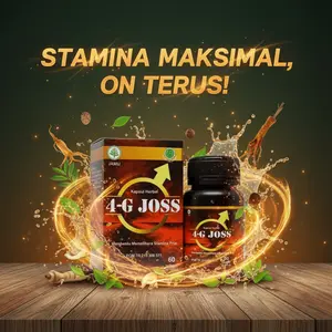 Goherbal 4G JOSS - Suplemen Harian Pria untuk Stamina & Energi 60 Kapsul BPOM RI Bahan Herbal Alami Terdaftar Resmi Halal