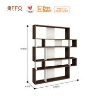 Gambar Offo Living - Rak Buku Elegan - Furniture Minimalis Rak Pembatas Ruangan -  Olive Bookshelf dari Offo Living Furniture Kab. Bogor 2 Tokopedia