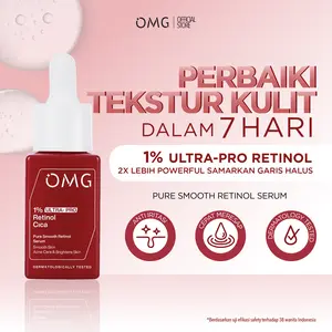 OMG Oh My Glow 1% Ultra-Pro Retinol Cica Pure Smooth Retinol Serum 17 ml - Menghaluskan Kulit, Mencerahkan, Mengurangi Jerawat