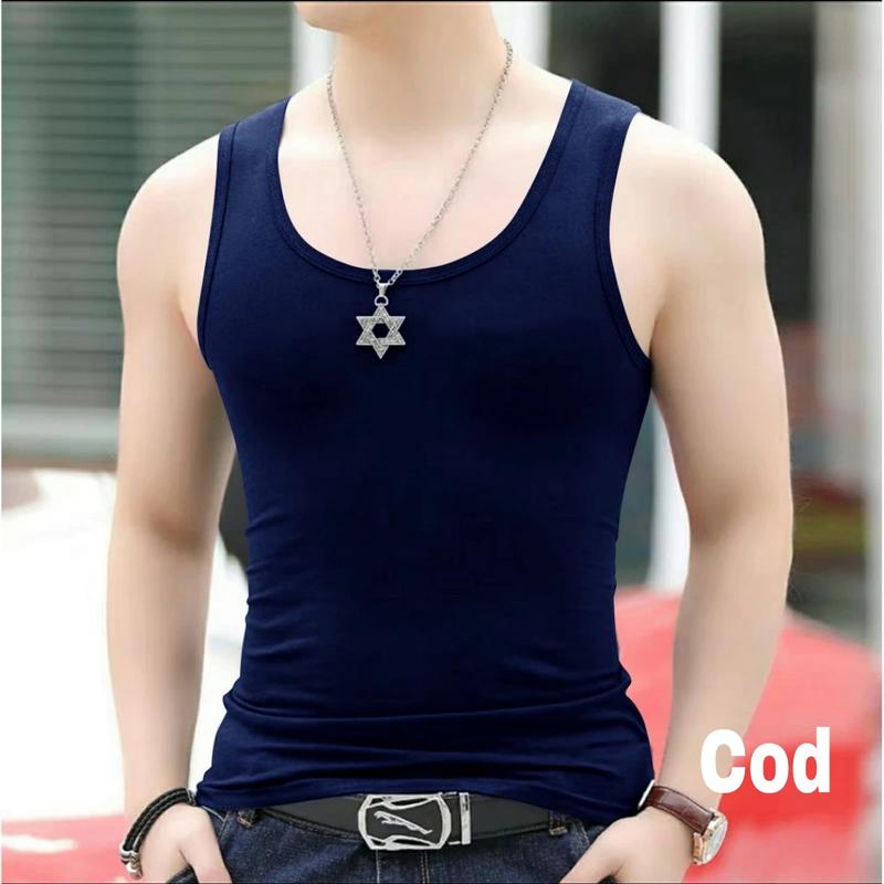 Product Introduction of Singlet Pria Motif Polos / Kaos tanpa lengan / kaos dalam / Baju lekbong cowok santai keren fashion Dewasa Atasan Hitam 2