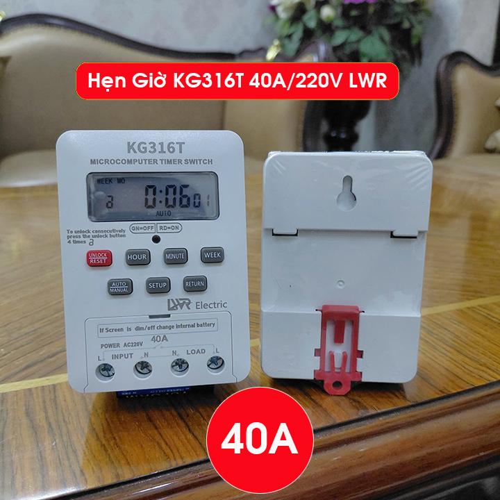 Timer hẹn giờ bật tắt Điện Kg316T 40A 220v LWR công tắc Điện hẹn giờ tự Động