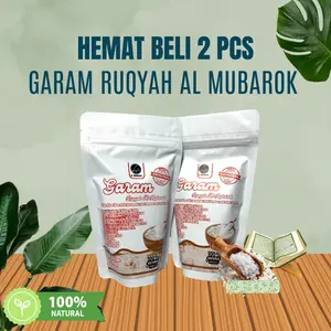 HEMAT BELI 2 PCS GARAM RUQYAH AL MUBAROK - Garam Untu Mandi Ruqyah Penghilang Aura Negatif 250 gram