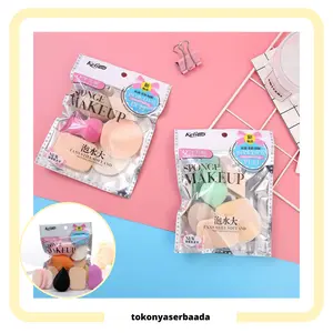 TSA {COD} Spons Make Up Set 6 IN 1 Beauty Sponge Blender Bedak Isi 6 Pcs Powder Puff Foundation Makeup Puff Wajah Kemasan Plastik Murah