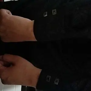 DXPRO - Thawb Gamis Pria Emboss Premium Black – Jubah Muslim Modern Lengan Panjang Bahan Adem Nyaman Dipakai Seharian VT