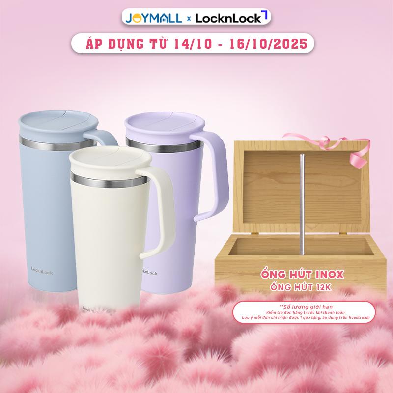 Ly Giữ Nhiệt LocknLock Daily Handle Tumbler LHC4330 600ml, Hàng Chính Hãng, Nắp Trượt Tích Hợp Tay Cầm - JoyMall [tặng ống hút thẳng gốc từ 14/10 - 16/10/25 chỉ có trên livestream]