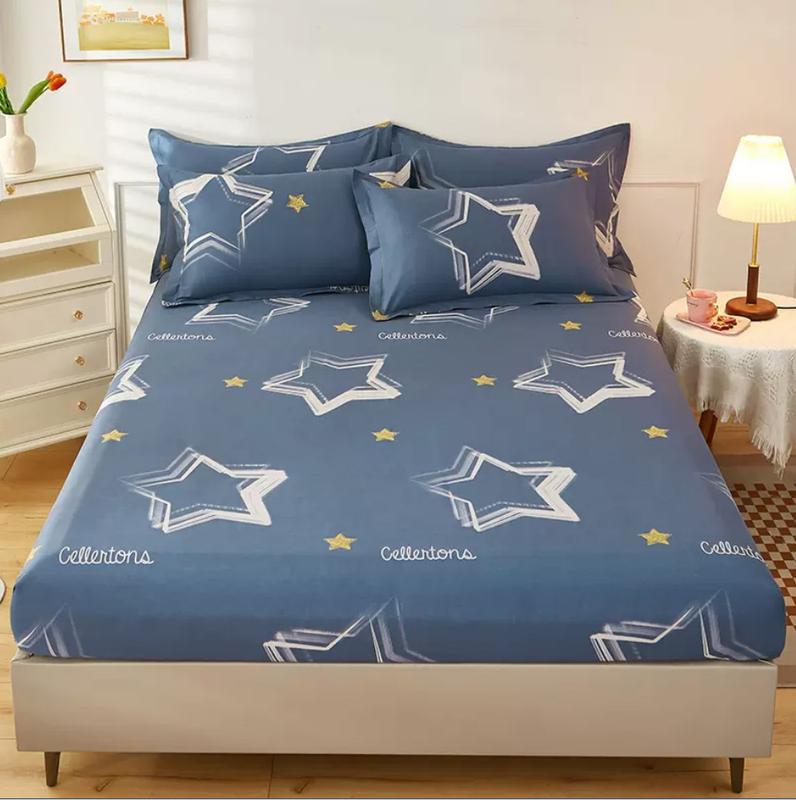 Product Introduction of Pure Cotton Fitted Sheet and 2pcs Pillowcases Kids Mattress Cover Protector Four Corners with Elastic Band 16 Sizes 100% Cotton 23