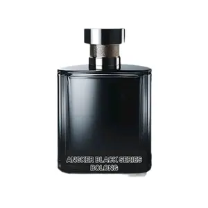 Angker Botol Parfum Spray Angker Bolong dari Kaca Kotak Tebal 30 ML & 50 ML Refillable Hitam Doff & Clear Sprayer Silver Gold