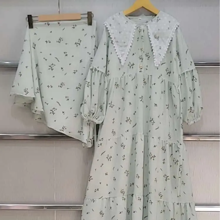 GAMIS ANAK CRINGKLE SUSUN//GAMIS CRINGKLE SUSUN TERBARU EDISI LEBARAN 2025//GAMIS ANAK BUNGA BUNGA