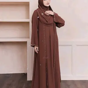Gamis l Mewah l Mahreen Signature Series + Pashmina l Satu Set Pashmina l Dress Murah Crinkle Muslim Wanita