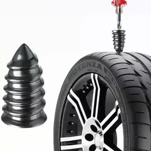 10 Tubeless Skrup Karet Kuku Ban（Memberikan obeng） Tusukan Pemulihan  Skrup Paku Karet Tambal Ban Praktis Patch Bolt Ban Tubeless Motor Mobil Sepeda