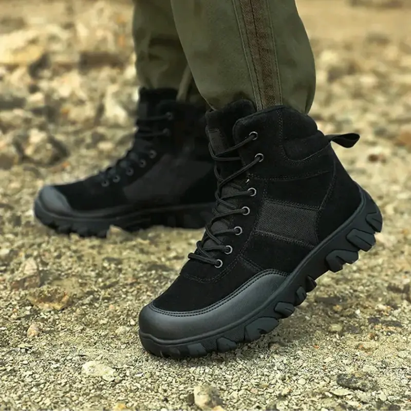 sepatu safty haiking autdor pria / wanita safty ujung besi safety sintetis fleksibel kulit domba eu:39 ringan jalan pdh Outdoor Boots safety  boots sepatu  tentara 2