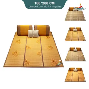 Home Mat Decoration Tikar Bambu Lipat Untuk Kasur Ukuran 180x200 Adem Portable Natural Modern Nuansa Cokelat Alami Praktis Spa Pijat Multifungsi 3 Lipatan Ringan Tahan Lama Estetika Minimalis Perawatan Mudah X12A1