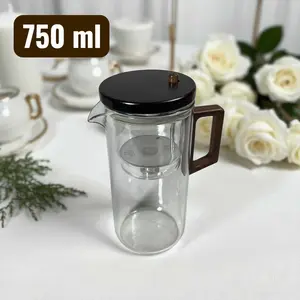 POETEA Teko Teh Kaca Saringan Tahan Panas One Click Filter Teapot - PT-75