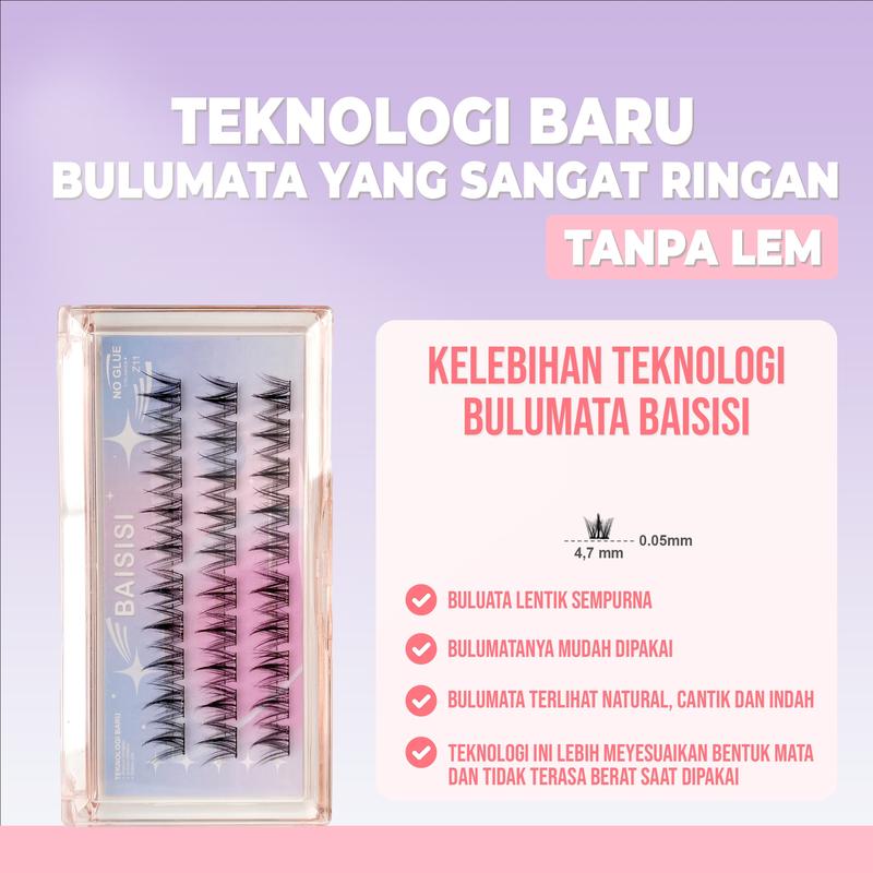 Product Introduction of [TANPA LEM] BAISISI Bulu Mata Palsu Individual Lashes Z11 Korean Segmentasi + FREE TWEEZER | eyelash extension | Douyin Lashes | Eye Make Up 2