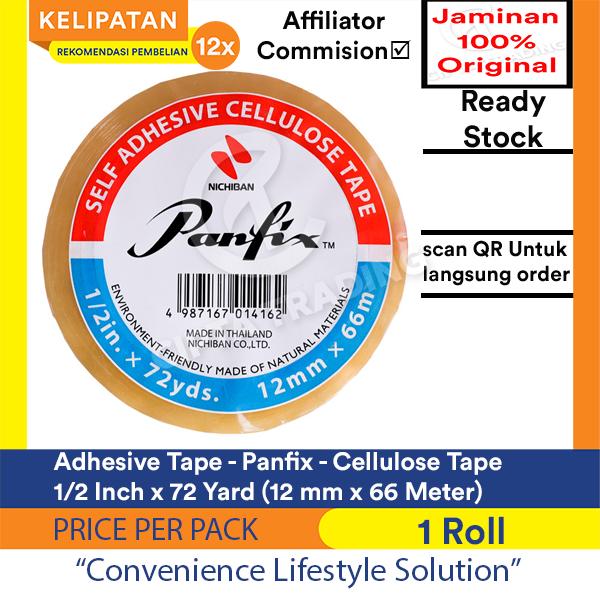 Gambar Adhesive / Isolasi / Selotip - Panfix - Selotip Bening 1/2 inch x 72 Yards (12mm x 66 Meter) Per Roll dari Cipta Trading Kota Administrasi Jakarta Barat Tokopedia
