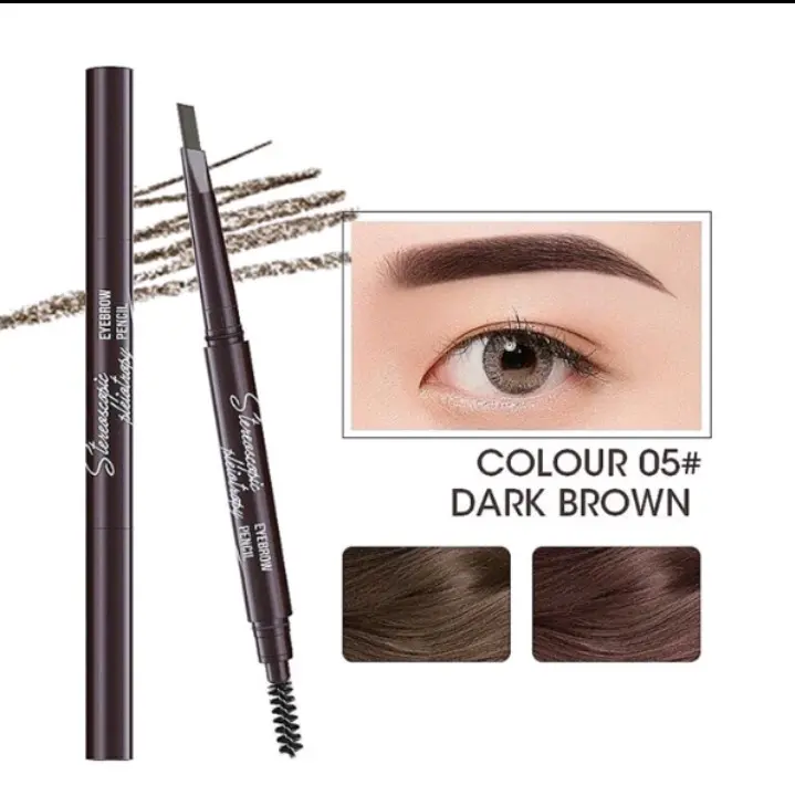 PENCIL ALIS 2 in 1 PENCIL ALIS PUTAR DENGAN SIKAT ALIS WATERPROOF Eyebrow 7