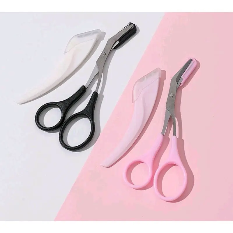 Gunting Alis + Pencukur Alis 2in1 Beituo Manual Eyebrow Trimmer isi 2pcs 4