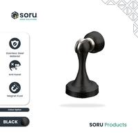 Gambar SORU - Penahan Pintu - Round Magnetic Door Stopper - Ganjalan Pintu Stainless Steel - Black dari Soru Indonesia Kota Bandung 3 Tokopedia