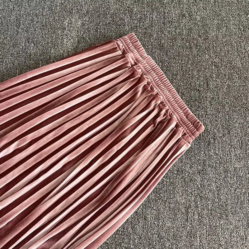 ROK PLISKET BLUDRU PANJANG PREMIUM IMPORT / ROK PLEATED BLUDRU Mewah 3
