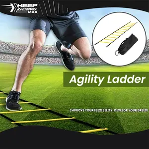 4M/6M/8M Agility Ladder Tangga Tali Nilon Untuk Latihan Kecepatan Premium Agility Ladder