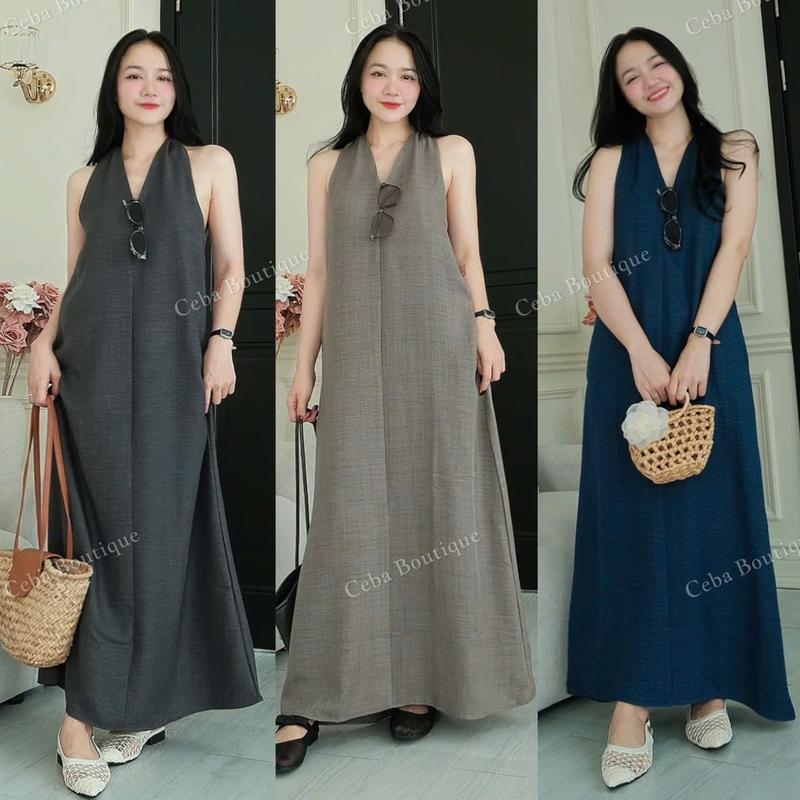 D148 - Đầm Suông Cổ Yếm Tôn Dáng Che Khuyết Điểm CEBA BOUTIQUE