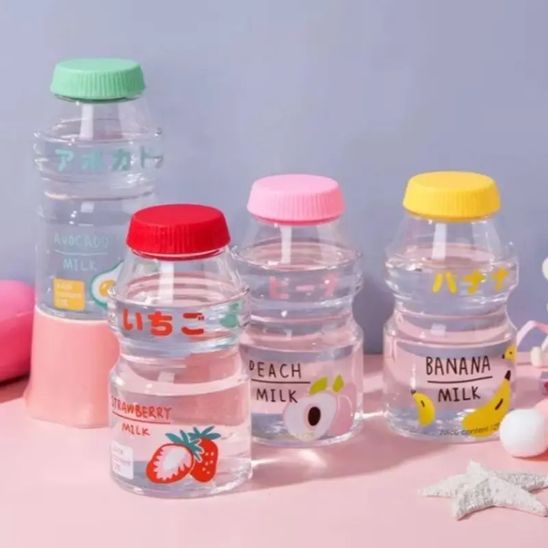 BOTOL MINUM LUCU AESTHETIC PLASTIK BENTUK YA KUL FREE BPA (BISA COD) Bottles Water Kitchenware 0