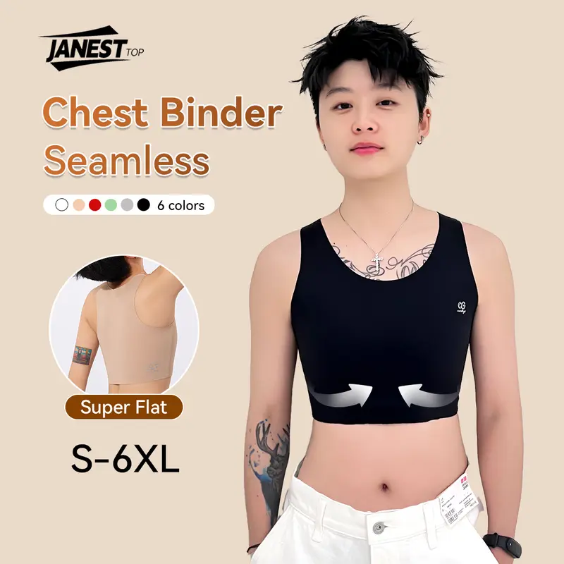 Dụng Cụ Đóng Ngực Tomboy, Liền Mạch, Định Hình Ngực, Đồ Quần Áo Thể Thao, Dụng Cụ Đóng Nửa, Dành Cho Phụ Nữ Ngoại Cỡ 0