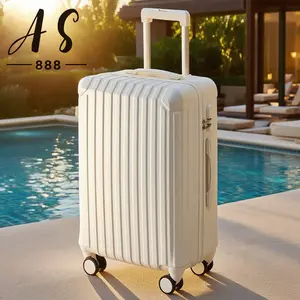 AS888 koper polo 18/20/22/24/26/28 inci A701 koper Pria dan Wanita modis impor asli yang diimpor ABS+PC Anti-tabrakan-Goresan-koper
