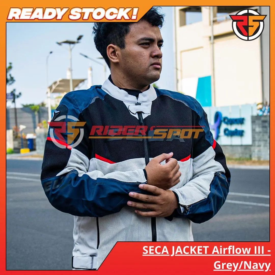 SECA JACKET Airflow III - Grey/Navy Aksessoris Pengendara New Collection