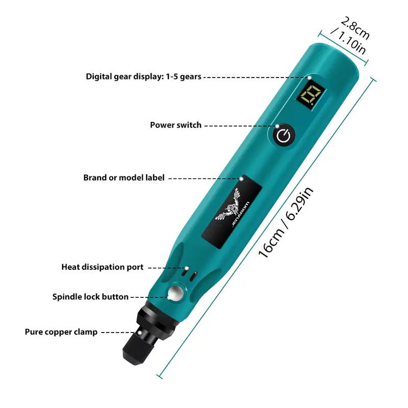 JENABOM Mini Cordless Rotary Tool, USB Charging, 5-Speed Rotary Tool Kit, Multi-Purpose 3.6V Power Rotary Tool for Sanding, Polishing, Drilling, Etching power  tools 1