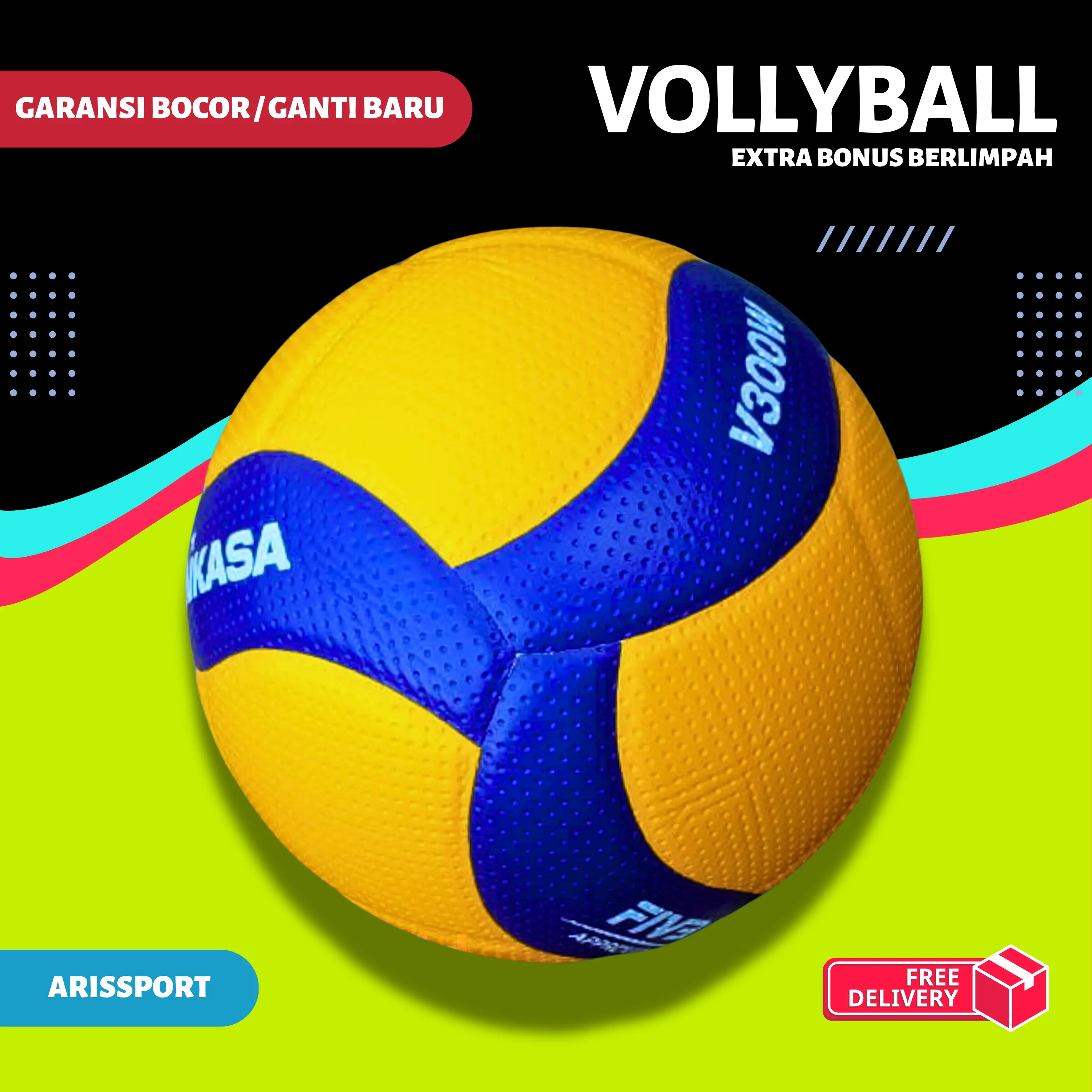 bola volly voli ORIGINAL Mikasa V300W/V320W